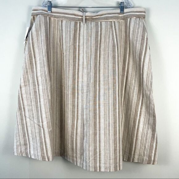 Bar III Linen Cotton Blend Skirt Size 20W NWT Coastal - Picture 3 of 10